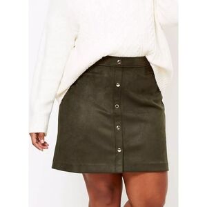Loft Faux Suede Mini. Skirt Olive Green Size 4